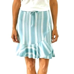 NEW PATAGONIA Medium Alpine Valley Skirt Granite Stripe Dam Blue NWT